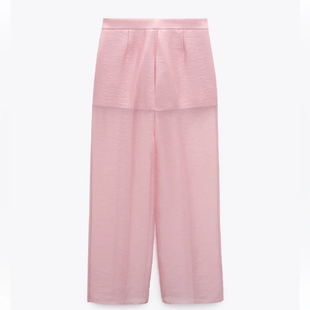 ZARA 2 PIECES SET MIXED ORGANZA BLAZER AND MIXED ORGANZA STRAIGHT LEG PANTS - Picture 13 of 16